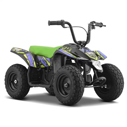Funbikes Bambino 250W Kids Electric Mini Quad Bike – 24V Chain-Driven Motor, 6 Pneumatic Knobby Tyres, Twist Grip Throttle, Rear Disc Brake