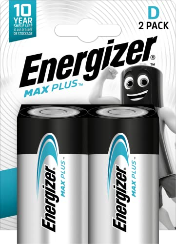 Energizer Alcalina MAX PLUS - Pack de 2 pilas Alcalinas D
