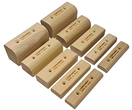 target10a Linebreaker Grips - 2 Stück - Klettergriffe aus Holz (L (35mm))