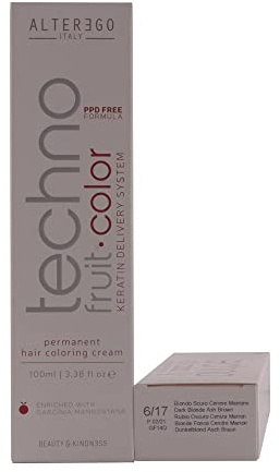 Technofruit Color 6/17 Dark Blonde Ash Brown 100ml, 6/17 graphite brown