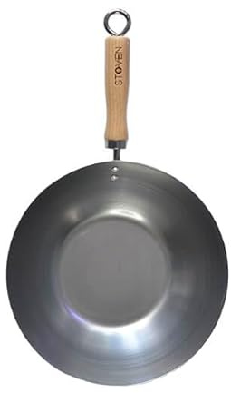 STOVEN 27cm Standard Gauge Carbon Steel Wok
