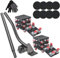 Möbelroller Transportroller Set, mit 8 Leicht Bewegliche Systemrolle, Verlängerungsstange, 8 Stück Abstandshalter und Handschuhe, 800 kg Tragkraft, für Leichtes Verschieben von Möbeln