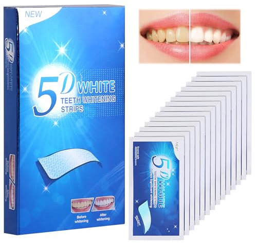 VMUTGA Blanchiment Dentaire,14 Paires de White Bande Blanchissante 28 Bande Blanchiment Dentaire, Bandes des Dents Élimination Efficace des Taches