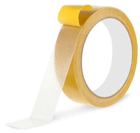 32.8ft Double Sided Fabric Tape, Heavy Duty Super Sticky Fabric Tape Clear Double Sided Adhesive Tape Carpet Tape Heavy Duty Wide Mounting Tape for Wall Floor Carpet Mat Craft Poster Decor