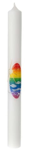 Holyart Cero battesimale Arcobaleno Sole 400x40 mm
