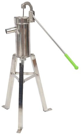Pompa Manuale per Pozzi Profondi, Pompa Manuale in Acciaio Inossidabile con 3 Supporti, Altezza di Aspirazione di 8 M, per Casa, Giardino, Cortile
