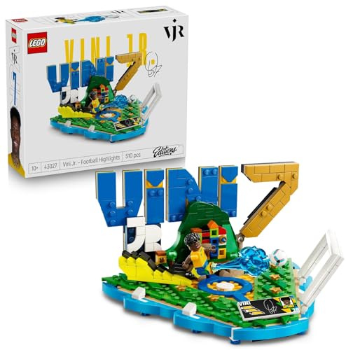 LEGO Editions Vini Jr. – Fußball-Highlights Spielzeug - 3D Modellbau mit Minifigur zum Sammeln - Kinderzimmer Deko - Geschenk für Jungen, Mädchen ab 10 Jahren und Erwachsene Sportfans - 43027