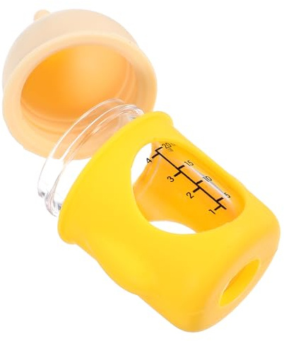 Homoyoyo Biberon pour Petits Animaux Réutilisable 20 ML en Plastique Jaune Distributeur de Lait pour Chatons et Chiots -Nés Fournitures D’Allaitement Pratiques pour Animaux de Compagnie