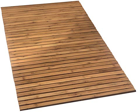 Kleine Wolke Holzmatte Level Badteppich, 100% Bambus, Natur, 80 x 50 cm
