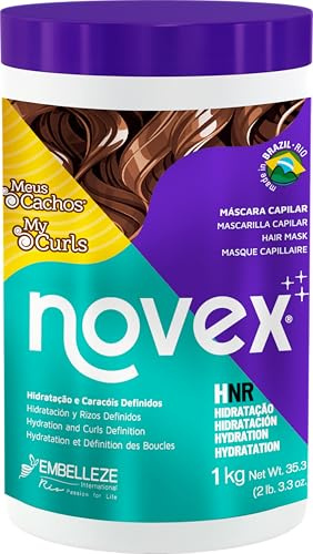 Novex Mascarilla Capilar My Curls con Extractos de Frutas Nutritivos y Aceites Hidratantes para Hidratación y Definición de Rizos, Adecuada para todas las Texturas de Cabello Rizado 1kg