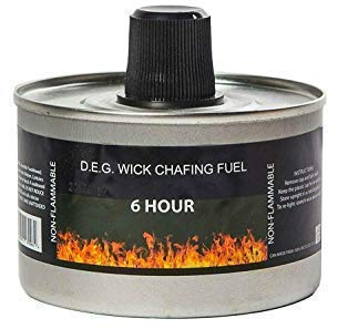 We Can Source It Ltd - Set of 24 Chafing Fuel Cans - 6 Hour Burn, Non-Flammable Liquid Wick Fuel - Safe, Re-Lightable, Cool-Touch Cans for Bain Maries, Chafing Dishes, Buffets & Catering Events