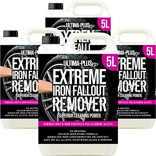 ULTIMA-PLUS XP Extreme Iron Fallout Remover - Safe for all Wheel Types - Removes Iron Particles & Dirt from Paintwork, Alloys, Metal, Glass, Mirrors and More - pH Neutral Formula (20 Litres)