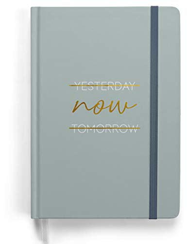 Papierdrachen Bullet Journal Starter Set - (Blau) - Notizbuch A5 gepunktet | 192 Seiten dickes 120g/m² dotted Papier | mit Punkteraster, Dreieckstasche, Anleitung und mehr