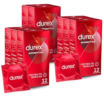 Durex Contatto Comfort Preservativi Sottili (0,055 mm) ad Alta Sensibilità, Maxiformato Esclusiva Online, 96 Profilattici