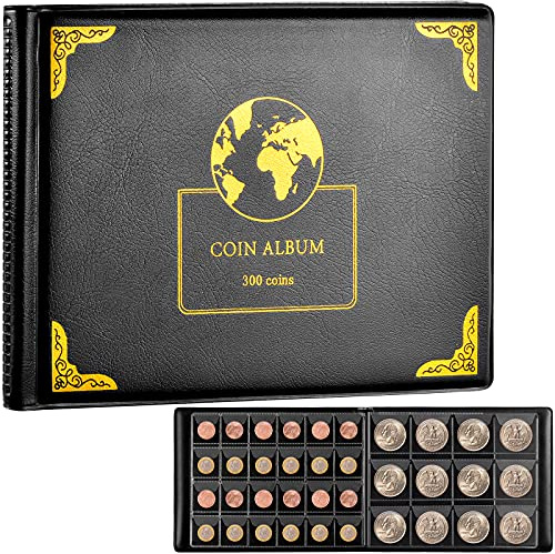 Aptbyte 300-Pocket Coin Collection Album for Coins up to 38mm