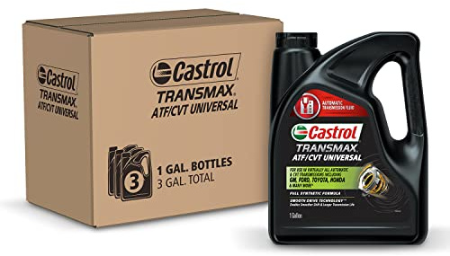 Castrol Transmax ATF/CVT Universal Automatic Transmission Fluid, 1 Gallon (Pack of 3)