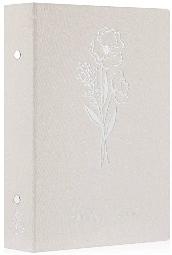 Lanpn Photo Album 6x4 Slip in, Linen 300 Pockets Photo Albums Holds Landscape Only 10x15cm Picture Beige