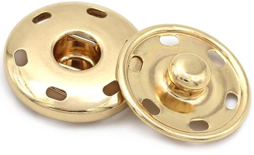 Flying Horse66 Metal Sew-On Snap Fasteners, 19mm Brass Snap Buttons, Gold