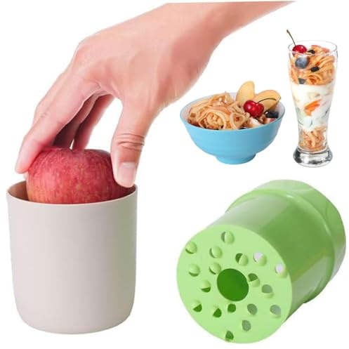 ANBOO Rallador de manzanas, rallador de frutas, rallador de manzanas Bircher Muesli, Rallador manual giratorio manual, herramienta de cocina multifuncional