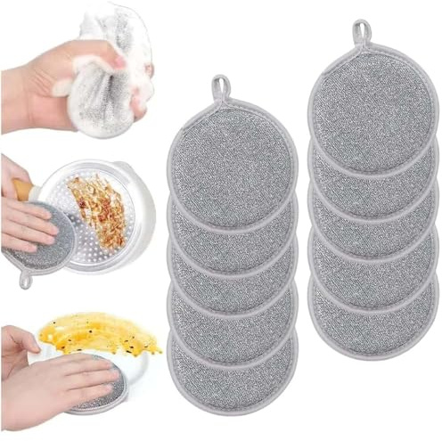 iaredon 5 trapos multifuncionales de alambre para lavar platos, para cocina, fregaderos, ollas, sartenes (10 piezas)