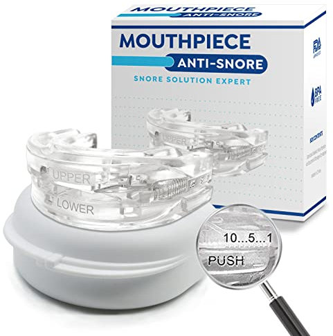 Anti Ronflement Orthese Inodore Et Doux Anti Ronflement Efficace Puissant Adapté Aux Hommes et Aux Femmes Ronflent Snoring Mouth Guard - Blanc