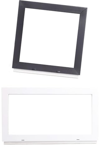 Kunststofffenster - Fenster - Festverglasung - 58 mm Profil - BxH: 750x500 mm weiß/anthrazit - 2 fach Verglasung - 58 mm Profil