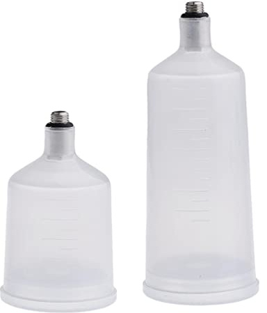 2-kapacitets plastgravitationspåfyllningskopp for snabbflyttande sprayfärg