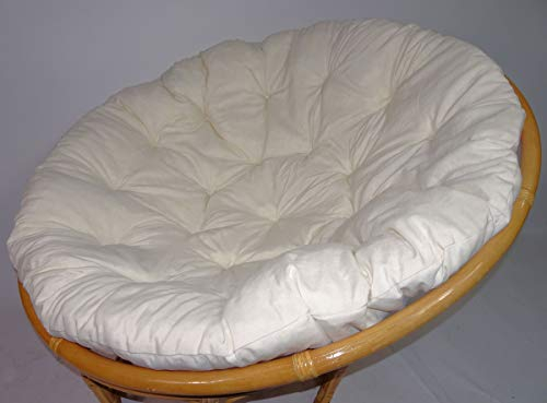 Rattani - Polster, Kissen, Auflage, Ersatzpolster für Rattan Papasansessel, Stoff Nuevo Loneta, D 120 cm, Made in EU