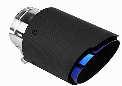 Umisu Embout d'Échappement en Fibre de Carbone Tuyau d’Échappement de Voiture Systèmes d'échappement Extrémités de Tuyau Sorties de Tuyau Arrière, 63mm