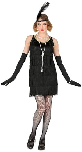 W WIDMANN MILANO Party Fashion - Kostüm 20er Jahre Charleston Flapper, Fransenkleid, Faschingskostüme