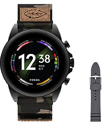 Fossil Men's GEN 6 Touchscreen Smartwatch with Speaker, Heart Rate, NFC, and Smartphone Notifications Watch Strap