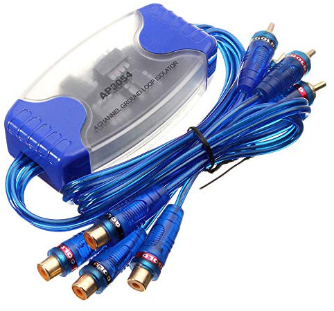 4-Channel Rca Audio Noise Filter Suppressor Ground Loop Isolator Car Stereo 50W