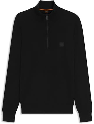 BOSS Hommes Kanobix S Pull en Coton et Cachemire à col Camionneur