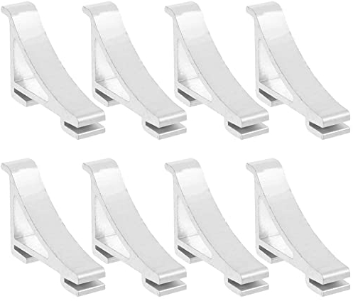 iplusmile Gefrierschrank-Regalklammer Edelstahl-Regalklammer für Kühlschrank Gefrierschrank-Kühlregalhalterung Ersatzregal mit Quadratischen Schnallenklammern