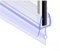 Junta de ducha para puertas de vidrio deflector de agua de 50 cm, 2 juntas de repuesto para fugas (23 mm)