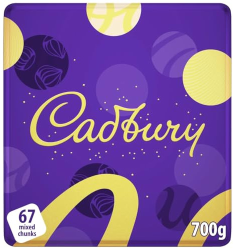 Cadbury Chocolate Chunks Festive Selection Tin, a Delicious Mix of Your Favourite Cadbury Chunks, Christmas Treat Perfect for Sharing, 700 g (Pack of 1)