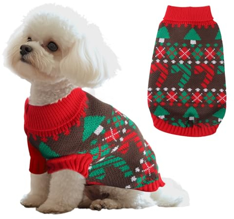 Himissy Hundtröja jul, hundtröja små hundar, tröjor hund, liten, jultröja, hundrock, jultröja, varm mjuk stickad produkt för husdjur