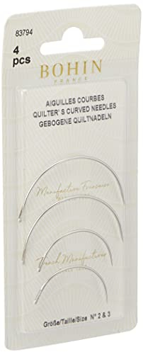 Bohin Aiguilles incurvées SZ2-3, métal, Argent, 1 x 7 x 14 cm