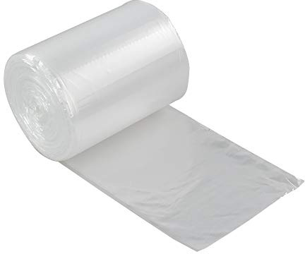 Cadineer 50 Litre Kitchen Bin Liners Clear Bin Bag Trash Bags, 100 Bags
