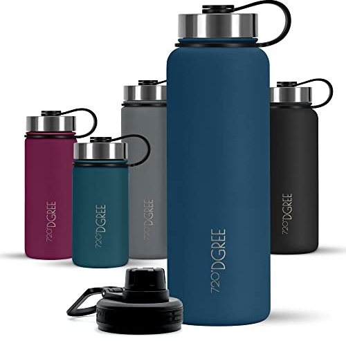 720°DGREE Botella Agua Termo Acero Inoxidable “noLimit“ – 1200ml - Sin BPA Free, Antigoteo y Prueba de Fuga - Frasco térmico, Cantimplora Aislada Bebida Caliente Frío con Gas +Cubierta Deporte Gratis