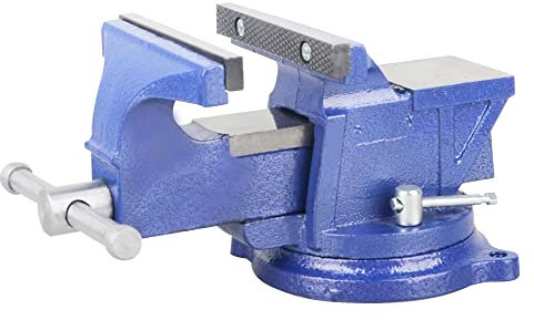 DAYUAN 5'' Heavy Duty Bench Vise Anvil Forged, 360 Swivel Locking Base Desktop Clamp