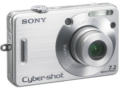Sony Cyber-shot DSC-W70 Digital Camera - Silver 7.2 MP, 3x Optical Zoom 2.5 LCD (Renewed)
