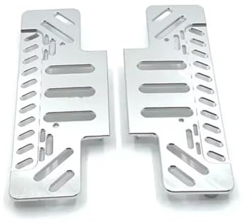 Para MN128 MN86 G500 1/12 Pedales Metal Coches RC Control Remoto Y Vehículos Orugas Accesorios Mejoras Repuesto Chasis RC(Silver)