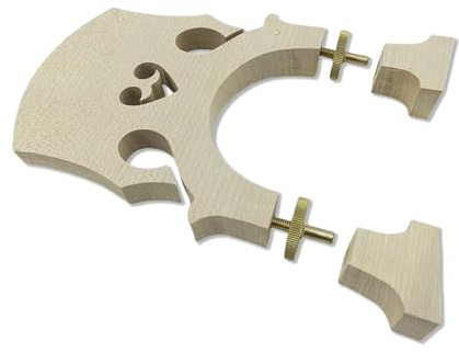 Foyarinal 3/4 Upright Bass Bridge - Adjustable Maple Bass Bridge with Screws, Durable Double Bass Accessory for Replace