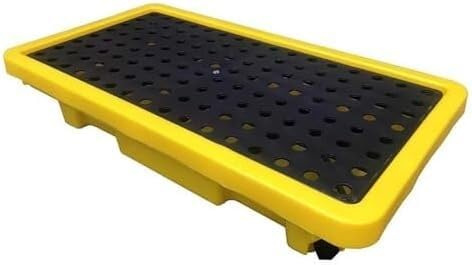 Ampia Vasca di Raccolta in plastica per fuoriuscite con Scarico e divisorio Rimovibile; Piattaforma di Raccolta dell'olio Industriale; Vassoio di stoccaggio per Una Gestione efficiente delle