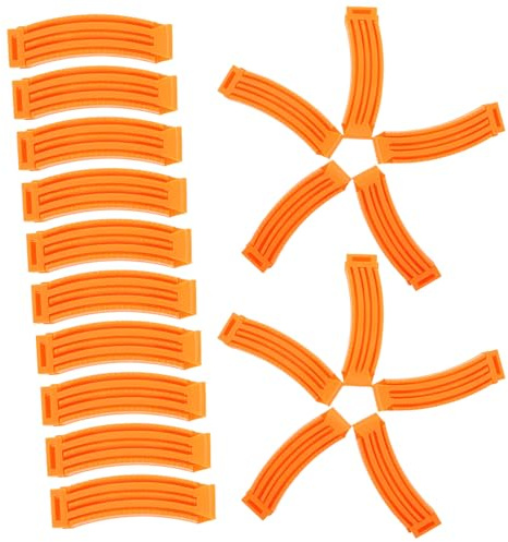 minkissy Kit de 20 Varillas de Permanente para Peluquería, Rulos Naranjas para Raíz, Pinzas Huecas para Peinar Flequillo y Cabello Corto, Herramientas Profesionales para Volumen y Rizos