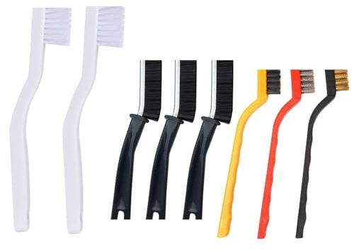 DYSWTUE 8 Piezas Cepillo de Limpieza de Grietas, Multifuncional Cepillo para Limpiar Juntas, para Uso Doméstico, Azulejos de Baño, Esquina de Cocina, Fregadero, Tetera, Botella