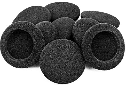 Ganbary Almohadillas Auriculares, Reemplazo Cojines Auriculares para Mayorías de Auriculares, Negro, 5 Pares, 50mm, Negro