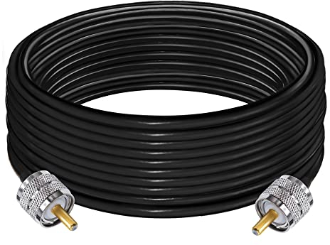 TUOLNK PL259 Kabel RG58 CB Funkkabel PL259 Jumper 10 m SO239 UHF Stecker auf Stecker Verlängerungskabel verlustarmes schwarzes HF Koaxialkabel PL259 Koaxialkabel für Zweiwege FunkWireless LAN Geräte