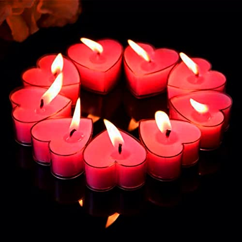 Candele Cuore, Candela Riscaldatore Piatto, Piccole Candele Rosse Candele Decorative Profumate Candele per San Valentino, Compleanno, Partito, Proposta, Matrimonio, Festa, Decorazione per la casa